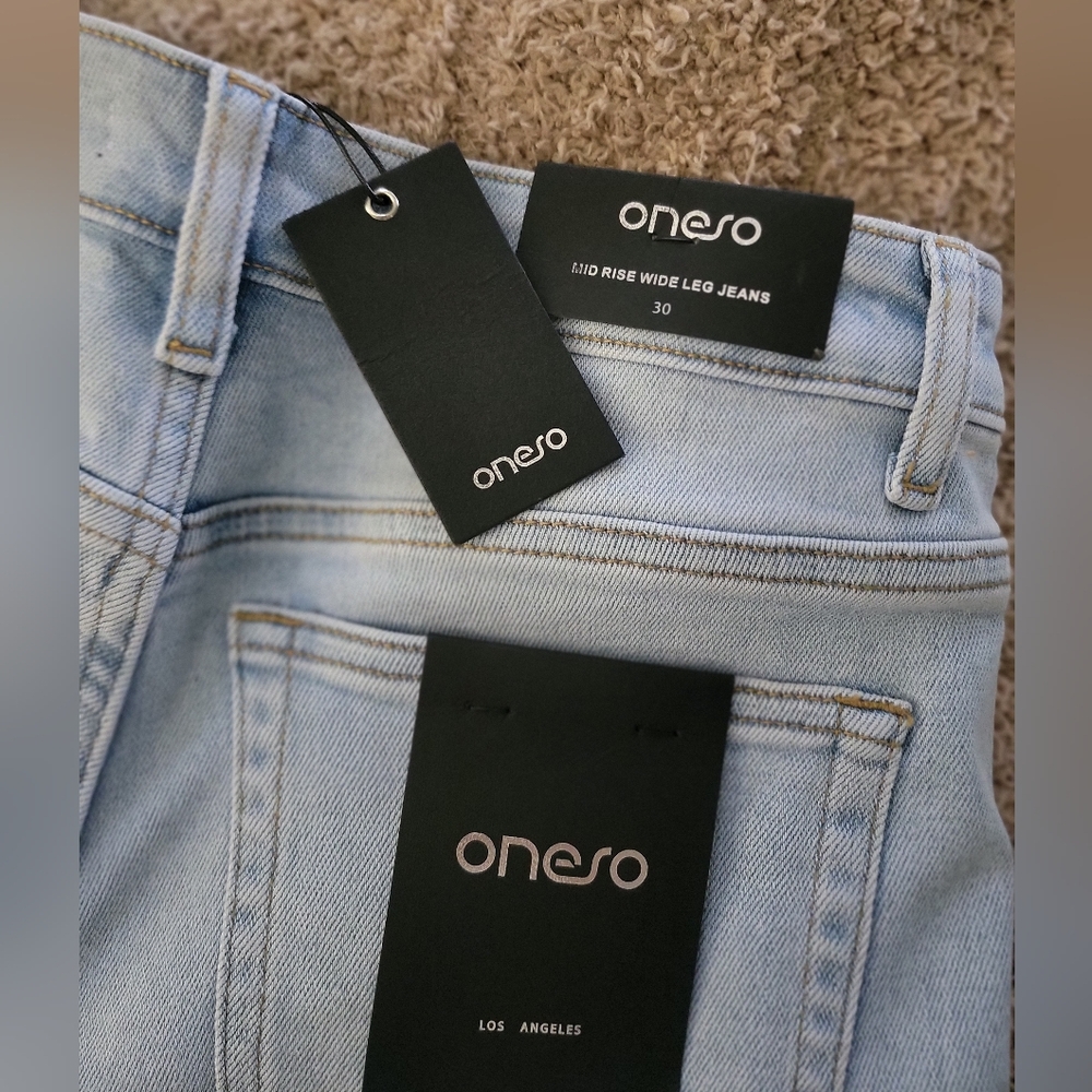Oneso Wide Leg Jean | Light Blue | Size 30 - Picture 5 of 9